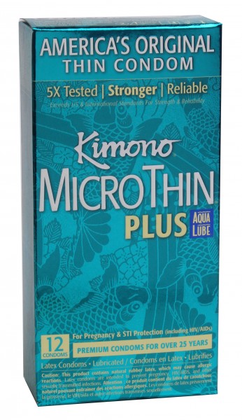 Kimono Microthin W/aqua Lube 12pk