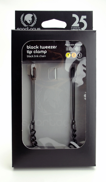 Black Tweezer Clamp W/link Chain