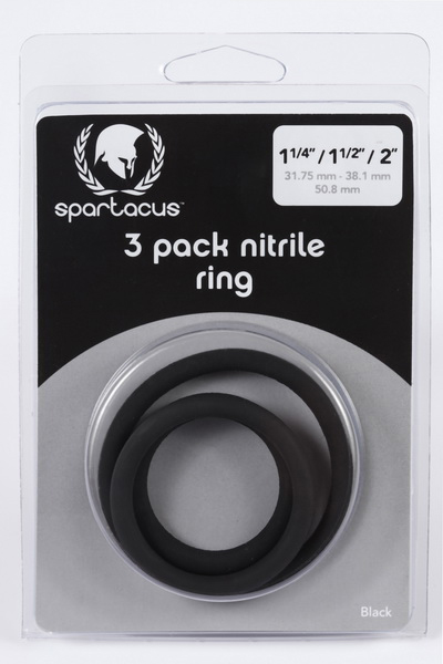 Nitrile Cock Ring Set-black