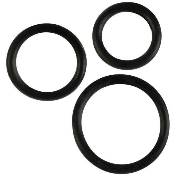 Rubber Ring Black 3pc Set