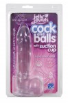 Jelly Cock & Balls W/suction Cup Diamond