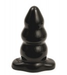 Triple Ripple Butt Plug-lg-black Cd