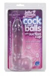 Jelly Cock & Balls W/suction Cup Diamond