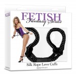 Fetish Fantasy Silk Rope Love Cuffs Black