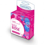 Wild Rose Ribbed Lubricated Condoms 3pk